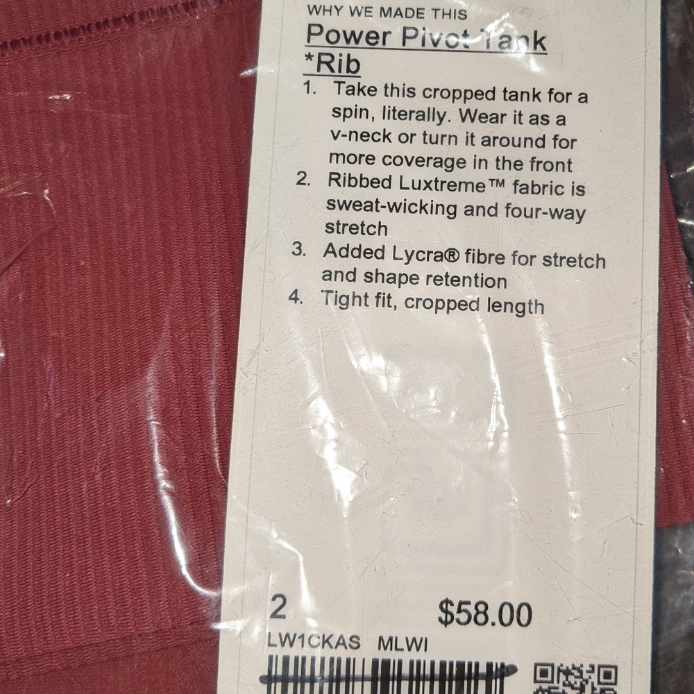 Power Pivot Tank Top *Rib 2 NWT - Picture 4 of 7
